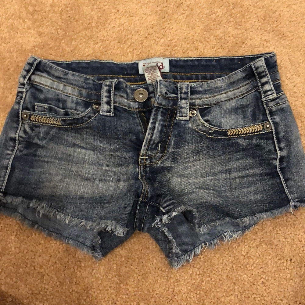 Cute denim shorts with a cute pattern